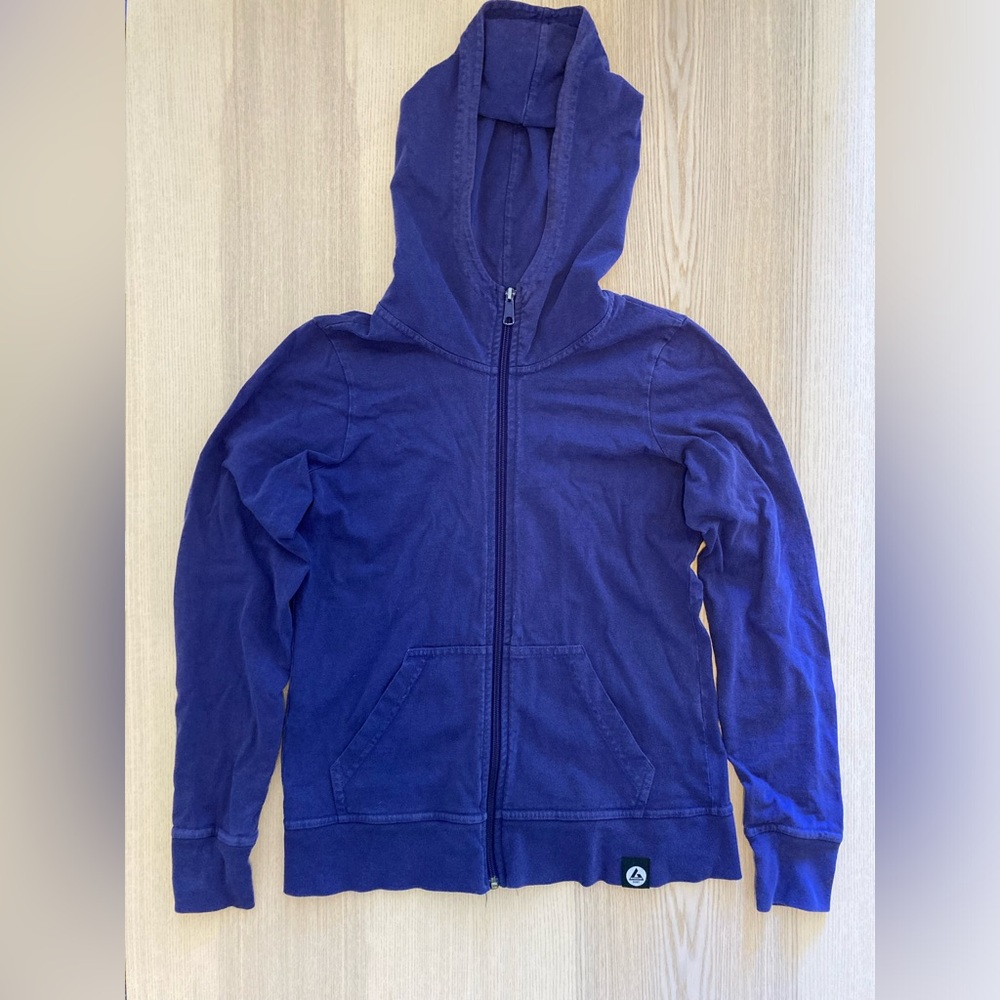 American Giant Summer Full Zip Hoodie Deep Marine size W Medium